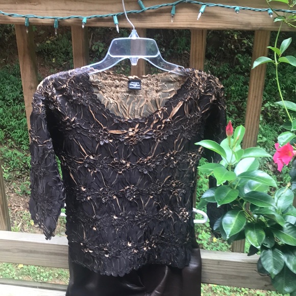 💞3 for $25💗Origami MagicScarf Blackish Brn &Tan - Picture 8 of 8